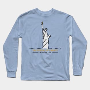 THE STATUE OF LIBERTY AT NEW YORK Long Sleeve T-Shirt